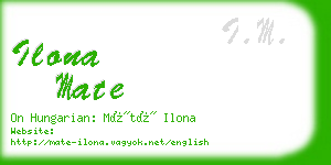 ilona mate business card